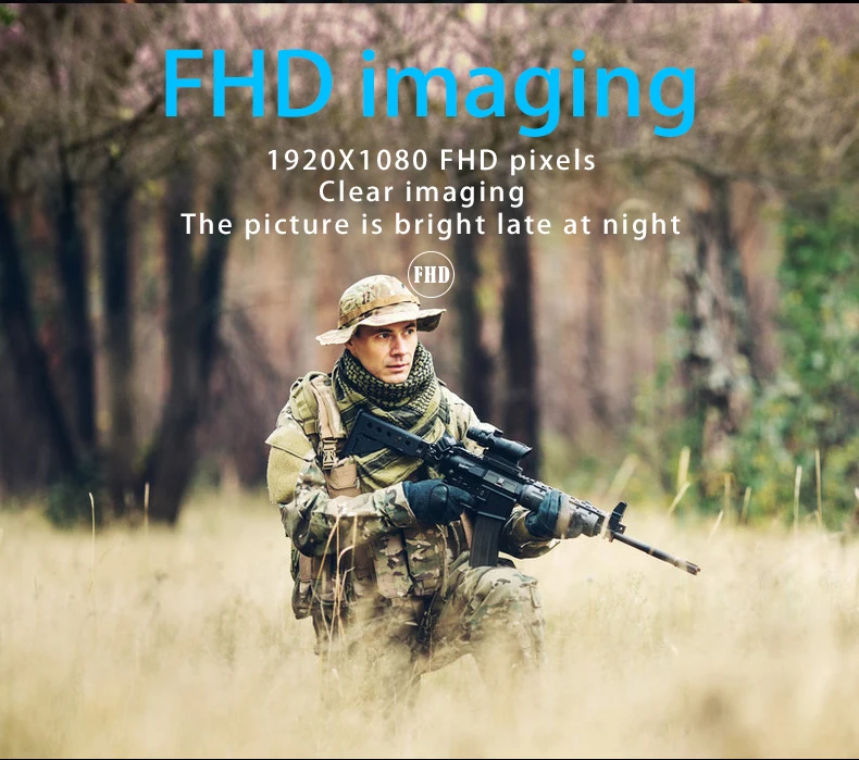 Thermal rifle scope long range range finder for day/ night hunting 850nm IR